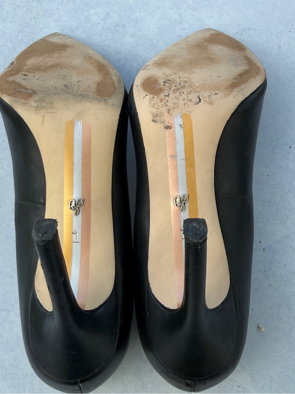 Sam Edelman Black Pointed-Toe Leather Stiletto Pumps - Picture 5 of 6